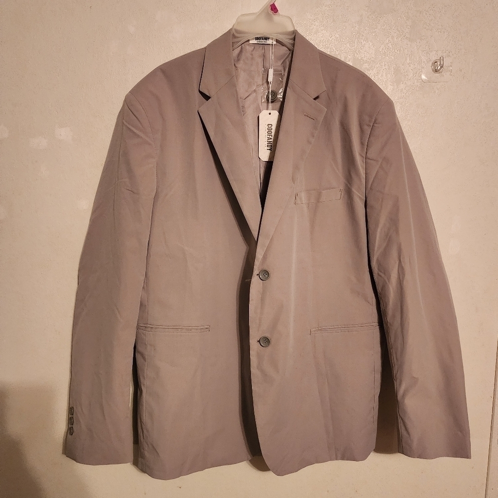 Coofandy Mens Gray Blazer Size XXL NWT